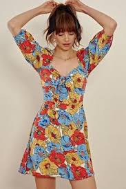 Take A Look At Millie Blue Floral Tie Front Mini Dress On Virgo Boutique Https Www Virgo Boutique In 2020 Mini Dress Summer Dresses For Women Pretty Summer Dresses