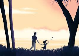 Click to view uploads for studiogstockpro. Father Daughter An Art Print By Chris Hall Draws Shadow Painting Art Sunset Painting