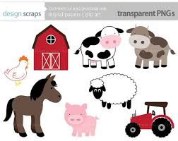 Barn Farm Animals Clipart Black And White Farm Animal Clip Art Graphics Pig Horse Cows By Designscraps 3 50 Animales De La Granja Vinilos Ninos Animales