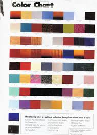 Fender Color Charts