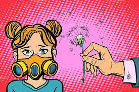 Allergy To Dandelion Flowers Retro Illustration Dandelion Flower Flower Illustration