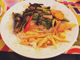 Nutritional information does not include the optional vegan omelette, and condiments (because i the ones near us had plastic tables and chairs, and they'd be full of people in evening gowns and dinner. Vegan Thai Food Stalls Bangkok Restaurant Happycow