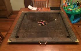 My Home Crafted Carrom Board The Board Features A 3 4 Plywood Playing Surface And Red Oak Rails Carrom Board Home Crafts Earth Design