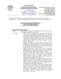 GLENN COUNTY BOARD OF SUPERVISORS