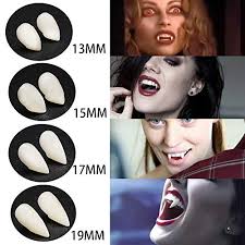 Unfortunately, most vampire fangs are lacking in their ability to stick to the wearer's teeth and look authentic. Zonesta 4 Pairs Halloween Party Cosplay Prop Decoration Different Size Vampire Tooth With Adhesive Zombie Ghost Devil Horror False Teeth Fangs Dentures Costume Easy Stick On Update Version Buy Online In Aruba