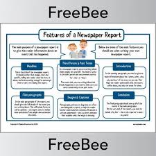 Features Of A Newspaper Report Poster Newspaper Report Free Teaching Resources Teaching
