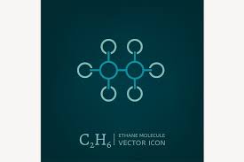 Ethane Molecule Icon Icon Molecules Handmade Artwork