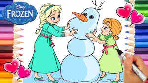 Frozen Baby Elsa Anna And Olaf Frozen Baby Elsa And Anna Coloring Book Frozen Coloring Page Youtube