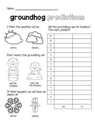 Groundhogs Day Prediction Worksheets Teaching Resources Tpt