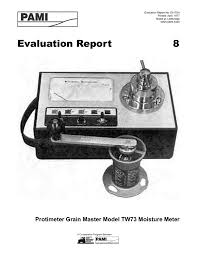 8 protimeter grain master tw73 moisture meter 1977