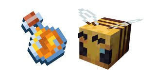 The minecraft mob skin, cake bee, was posted by valleycatrainbow. Minecarft Honey Bottle And Bee Cursor Custom Cursor Browser Extension