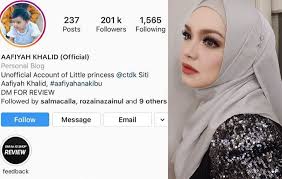 1995 nahm sie an einem von radio televisyen malaysia ausgetragenen gesangswettbewerb teil und gewann diesen. Showbiz Siti Angered By Misuse Of Baby Aafiyah S Name On Hundreds Of Ig Accounts