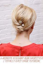 The hairstyle is characterised by two buns worn on the top of the head with popular styles including braided feeling starry eyed? 2 Minute Elegant Bun Hairstyle Totally Easy Hair Tutorial