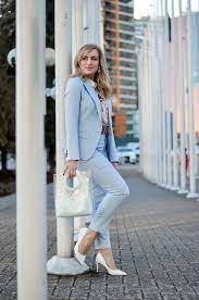 Baby Blue Pant Suit For Spring