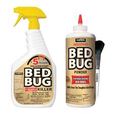 Harris 5 Minute Bed Bug Killer 32 Oz And Resistant Bed Bug Powder Value Pack Goldbb 32vp The Home Depot