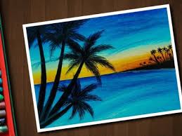 See more ideas about scenery drawing for kids, drawing for kids, scenery. Sunset Scenery Drawing With Crayons Drawing With Crayons