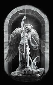 Archangel Michael T Shirt By Pakowacz Black Large Mens Fitted Tee In 2020 St Michael Tattoo Archangel Michael Tattoo Archangel Michael