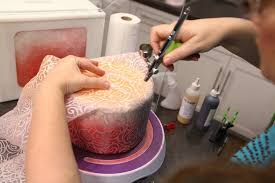 Great Savings Learn The Art Of Airbrushing Cakes In This Class Part Of Craftsy S Cake Decorating Ma Airbrush Cake Cake Decorating Airbrush Hand Painted Cakes