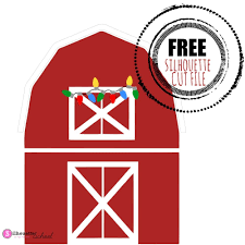 Don't miss the rest of our huge free svgs library either! Free Silhouette Design Christmas Barn With Lights Silhouette School