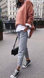 Style The Look Oversized Sweater Trousers Button Down Sneakers T Shirt Winter Outfits Warm Fashion Daily Outfits