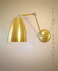 See more ideas about art deco, deco, sconces. Hand Made Adjustable Articulating Wall Mount Art Light Brass And Nickel Loft Gallery Sconce By Retro Steam Works Custommade Com