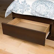 Metal runners with safety stops keep drawers in place. Prepac Mate S Espresso Queen Platform Bed With Storage Ebq 6200 3k Rona