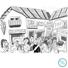 Auf Der Halbinsel Von Sirmione Gibt Es Die Hochste Dichte An Eisdielen In Ganz Italien Tuschezeichnung Aus Dem Tagebuc Tuschezeichnungen Illustrator Zeichnung