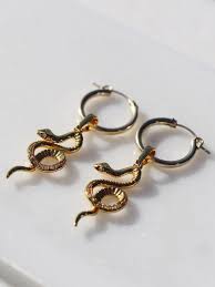 slytherin earrings earringsforwomen earrings earringsforwomen slytherin moda taki vucut zincir taki kupeler