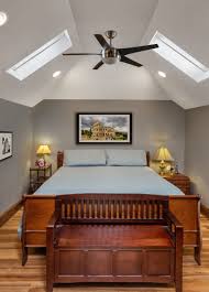 The Dated Master Suite Was Transformed To A Warm And Inviting Space The Homeowners Call Home The Skylights Windows A Attic Conversion Home Skylight
