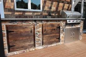 Timbertech Deck With Barnwood Kitchen Rustic Kitchen Rustic Kitchen Cabinets Rustic Kitchen Island