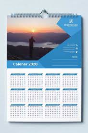 1 Page Wall Calendar 2020 Wall Calendar 2020 Wall Calendar Desk Calendar Design Business Calendar