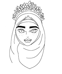 Islamic coloring pages are a fun way for kids of all ages to develop creativity, focus, motor skills and color recognition. Colouring In Islamic Princess Colouring Pages Drawings Female Sketch