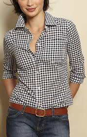 Black And White Gingham Shirt Womens Gingham Shirt Brown Belt Jeans Love The Classic Look With A Fresh Update Great For The Weekend Gingham Shirt Outfit Gingham Fashion Checkered Shirt Outfit