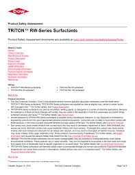 Triton Rw Series Surfactants