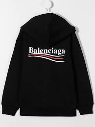 See more ideas about balenciaga hoodie, balenciaga, hoodies. Unisex Kid Black Hoodie With Political Campaign Logo Balenciaga Kids Russocapri