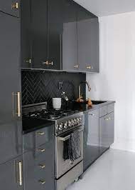 Check spelling or type a new query. Grey Lacquer Kitchen Cabinets Kitchen Design Small Contemporary Kitchen Kitchen Design