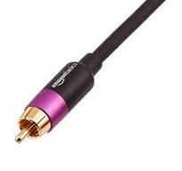 Amazon Basics Kabel audio, RCA, do głośników stereo lub subwoofera z  pozłacanymi wtykami, 2,4 m, czarny : Amazon.pl: Elektronika