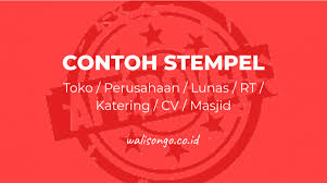 Stempel bengkel dan toko juga sering menggunakan desain stempel berbentuk oval atau lonjong. Contoh Stempel Toko Perusahaan Lunas Rt Katering Cv Masjid Lengkap