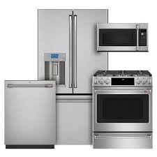 Models Shown Cye22tp2ms1 Cgs700p2ms1 Cdt845p2ns1 Cvm517p2ms1 Ge Cafe Appliance Package Stainle In 2020 Ge Cafe Appliances French Door Refrigerator Appliances