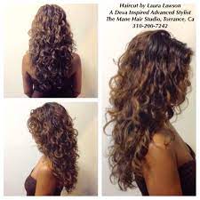 Cutting layers into curly hair helps balance it. 15 Leah Perm Ideas Long Hair Styles Curly Hair Styles Hair Styles