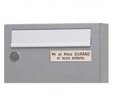 Maybe you would like to learn more about one of these? Plaque Speciale Boite Aux Lettres Fond Blanc Texte Grave Noir