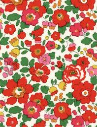 Liberty Pattern Liberty Betsy Red Green Print Fabric Printing On Fabric Liberty Print Fabric Retro Prints
