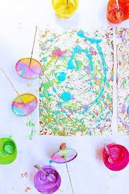 Easy Art Activity Yogurt Spin Art Tops Art Activities Arts And Crafts For Kids Kids Art Projects