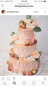 Birthday Rose Gold Cake Rose Gold Drip Cake Rose Gold Cake Gold Baby Shower Cake Drip Cakes