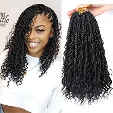 These are some of the top ways to style your goddess braids. Amazon Com Lmzim 14 Inch Goddess Box Braids Crochet Hair Bohomian Crochet Box Braids Curly Ends 8 Pack 3x Crochet Braids Synthetic Braiding Hair Extension Black Beauty