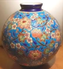Ancien Et Superbe Gros Vase Boule En Emaux De Longwy Authentique Signe Numerote Vase Boule Vase Objet Decoration