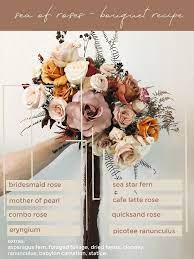 Bouquet Recipe Muted Desert Tones Sea Of Roses Boho Wedding Bouquet Flower Guide Fall Wedding Bouquets