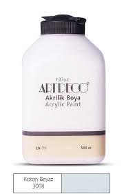 Artdeco'nun en sevilenleri, 4 farklı boyu ve 100'den fazla renk seçenekleri ile artdeco akrilikleri akrilik boyalar nasıl kullanılır? Artdeco Akrilik Boya 500ml 3008 Koton Beyaz 5732573 Guven Sanat