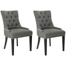 Safavieh Ashley Kd Upholstered Side Chairs Set Of 2 Amazon Home Amp Kitchen Grey Side Chairs Dining Chairs Upholstered Side Chair