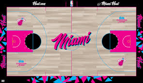 The heat didn't waste any time getting their new black throwbacks onto the court. I Designed A Miami Heat City Edition Court Heat